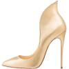 imageFSJ Women Sexy Prom Pointy Toe High Heel Stiletto Pumps Closed Toe Slip On Swallow Tailed Dress Party Shoes 415 USGold