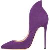 imageFSJ Women Sexy Prom Pointy Toe High Heel Stiletto Pumps Closed Toe Slip On Swallow Tailed Dress Party Shoes 415 USPurple