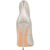 imageFSJ Women Sexy Prom Pointy Toe High Heel Stiletto Pumps Closed Toe Slip On Swallow Tailed Dress Party Shoes 415 USSilver Pearls