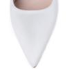 imageFSJ Women Sexy Prom Pointy Toe High Heel Stiletto Pumps Closed Toe Slip On Swallow Tailed Dress Party Shoes 415 USWhite Bowknot