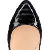 imageFSJ Women Stylish Closed Toe Rhinestone Emerald Chunky High Heel Pumps Rivets Slip on Party Evening Business Shoes Size 415 USBlack