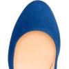 imageFSJ Women Stylish Closed Toe Rhinestone Emerald Chunky High Heel Pumps Rivets Slip on Party Evening Business Shoes Size 415 USBlue