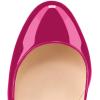 imageFSJ Women Stylish Closed Toe Rhinestone Emerald Chunky High Heel Pumps Rivets Slip on Party Evening Business Shoes Size 415 USHot Pink