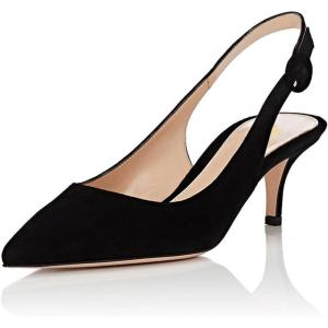 imageFSJ Women Dressy Pointed Toe Pumps Kitten Heel Slingback with Buckle Jeans Ladies Shoes Size 415 USBlacksuede