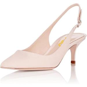 imageFSJ Women Dressy Pointed Toe Pumps Kitten Heel Slingback with Buckle Jeans Ladies Shoes Size 415 USBlush