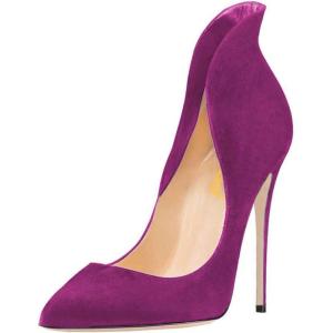 imageFSJ Women Sexy Prom Pointy Toe High Heel Stiletto Pumps Closed Toe Slip On Swallow Tailed Dress Party Shoes 415 USOrchid