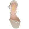 imageFSJ Ankle Strap High Gold Block Heels Slingback Side Flowers Pump Slingback Bow Open Toe Fashion Party Prom Sandal Shoe for Women 415 USSilver