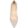 imageFSJ Women Bridal Pointed Toe Mid Low Heels Crystal Pumps Slip on Comfort Wedding Glitter ShoesMoccasion