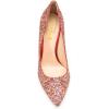 imageFSJ Women Bridal Pointed Toe Mid Low Heels Crystal Pumps Slip on Comfort Wedding Glitter ShoesMulti