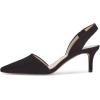 imageFSJ Women Fashion Low Kitten Heels Pumps Pointed Toe Slingback Sandals Comfy Wedding Party Sexy Dress Shoes Size 415 USBlack