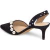 imageFSJ Women Fashion Low Kitten Heels Pumps Pointed Toe Slingback Sandals Comfy Wedding Party Sexy Dress Shoes Size 415 USBlackpearl