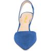 imageFSJ Women Fashion Low Kitten Heels Pumps Pointed Toe Slingback Sandals Comfy Wedding Party Sexy Dress Shoes Size 415 USBlue