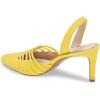 imageFSJ Women Fashion Low Kitten Heels Pumps Pointed Toe Slingback Sandals Comfy Wedding Party Sexy Dress Shoes Size 415 USBright Yellow