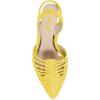 imageFSJ Women Fashion Low Kitten Heels Pumps Pointed Toe Slingback Sandals Comfy Wedding Party Sexy Dress Shoes Size 415 USBright Yellow