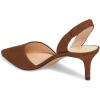 imageFSJ Women Fashion Low Kitten Heels Pumps Pointed Toe Slingback Sandals Comfy Wedding Party Sexy Dress Shoes Size 415 USBrown