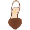 imageFSJ Women Fashion Low Kitten Heels Pumps Pointed Toe Slingback Sandals Comfy Wedding Party Sexy Dress Shoes Size 415 USBrown Crystal