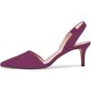 imageFSJ Women Fashion Low Kitten Heels Pumps Pointed Toe Slingback Sandals Comfy Wedding Party Sexy Dress Shoes Size 415 USDarkmagenta