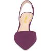 imageFSJ Women Fashion Low Kitten Heels Pumps Pointed Toe Slingback Sandals Comfy Wedding Party Sexy Dress Shoes Size 415 USDarkmagenta