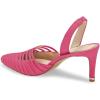 imageFSJ Women Fashion Low Kitten Heels Pumps Pointed Toe Slingback Sandals Comfy Wedding Party Sexy Dress Shoes Size 415 USFuchsia