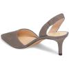 imageFSJ Women Fashion Low Kitten Heels Pumps Pointed Toe Slingback Sandals Comfy Wedding Party Sexy Dress Shoes Size 415 USGrey