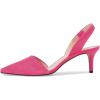 imageFSJ Women Fashion Low Kitten Heels Pumps Pointed Toe Slingback Sandals Comfy Wedding Party Sexy Dress Shoes Size 415 USHot Pink