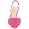 imageFSJ Women Fashion Low Kitten Heels Pumps Pointed Toe Slingback Sandals Comfy Wedding Party Sexy Dress Shoes Size 415 USHot Pink