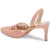 imageFSJ Women Fashion Low Kitten Heels Pumps Pointed Toe Slingback Sandals Comfy Wedding Party Sexy Dress Shoes Size 415 USLight Pink