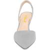 imageFSJ Women Fashion Low Kitten Heels Pumps Pointed Toe Slingback Sandals Comfy Wedding Party Sexy Dress Shoes Size 415 USLightgray