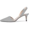 imageFSJ Women Fashion Low Kitten Heels Pumps Pointed Toe Slingback Sandals Comfy Wedding Party Sexy Dress Shoes Size 415 USLightgray