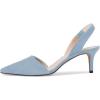 imageFSJ Women Fashion Low Kitten Heels Pumps Pointed Toe Slingback Sandals Comfy Wedding Party Sexy Dress Shoes Size 415 USLightskyblue