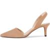 imageFSJ Women Fashion Low Kitten Heels Pumps Pointed Toe Slingback Sandals Comfy Wedding Party Sexy Dress Shoes Size 415 USNude