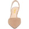 imageFSJ Women Fashion Low Kitten Heels Pumps Pointed Toe Slingback Sandals Comfy Wedding Party Sexy Dress Shoes Size 415 USNude