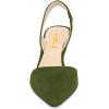 imageFSJ Women Fashion Low Kitten Heels Pumps Pointed Toe Slingback Sandals Comfy Wedding Party Sexy Dress Shoes Size 415 USOlive Green