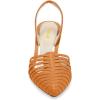imageFSJ Women Fashion Low Kitten Heels Pumps Pointed Toe Slingback Sandals Comfy Wedding Party Sexy Dress Shoes Size 415 USOrange