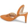 imageFSJ Women Fashion Low Kitten Heels Pumps Pointed Toe Slingback Sandals Comfy Wedding Party Sexy Dress Shoes Size 415 USOrange