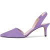 imageFSJ Women Fashion Low Kitten Heels Pumps Pointed Toe Slingback Sandals Comfy Wedding Party Sexy Dress Shoes Size 415 USOrchid
