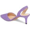 imageFSJ Women Fashion Low Kitten Heels Pumps Pointed Toe Slingback Sandals Comfy Wedding Party Sexy Dress Shoes Size 415 USOrchid