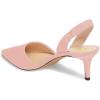 imageFSJ Women Fashion Low Kitten Heels Pumps Pointed Toe Slingback Sandals Comfy Wedding Party Sexy Dress Shoes Size 415 USPink