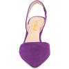 imageFSJ Women Fashion Low Kitten Heels Pumps Pointed Toe Slingback Sandals Comfy Wedding Party Sexy Dress Shoes Size 415 USPurple