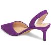 imageFSJ Women Fashion Low Kitten Heels Pumps Pointed Toe Slingback Sandals Comfy Wedding Party Sexy Dress Shoes Size 415 USPurple