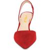 imageFSJ Women Fashion Low Kitten Heels Pumps Pointed Toe Slingback Sandals Comfy Wedding Party Sexy Dress Shoes Size 415 USRed
