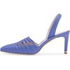 imageFSJ Women Fashion Low Kitten Heels Pumps Pointed Toe Slingback Sandals Comfy Wedding Party Sexy Dress Shoes Size 415 USRoyal Blue