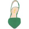 imageFSJ Women Fashion Low Kitten Heels Pumps Pointed Toe Slingback Sandals Comfy Wedding Party Sexy Dress Shoes Size 415 USSeagreen