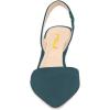 imageFSJ Women Fashion Low Kitten Heels Pumps Pointed Toe Slingback Sandals Comfy Wedding Party Sexy Dress Shoes Size 415 USTeal
