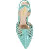 imageFSJ Women Fashion Low Kitten Heels Pumps Pointed Toe Slingback Sandals Comfy Wedding Party Sexy Dress Shoes Size 415 USTurquoise