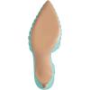 imageFSJ Women Fashion Low Kitten Heels Pumps Pointed Toe Slingback Sandals Comfy Wedding Party Sexy Dress Shoes Size 415 USTurquoise