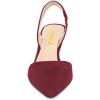 imageFSJ Women Fashion Low Kitten Heels Pumps Pointed Toe Slingback Sandals Comfy Wedding Party Sexy Dress Shoes Size 415 USWine