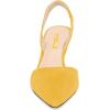 imageFSJ Women Fashion Low Kitten Heels Pumps Pointed Toe Slingback Sandals Comfy Wedding Party Sexy Dress Shoes Size 415 USYellow