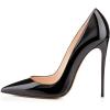 imageFSJ Women Formal Pointed Toe Pumps High Heel Sexy Stilettos Slip On Office Cute Evening Dress Shoes Size 415 USBlack