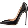 imageFSJ Women Formal Pointed Toe Pumps High Heel Sexy Stilettos Slip On Office Cute Evening Dress Shoes Size 415 USBlack Leather